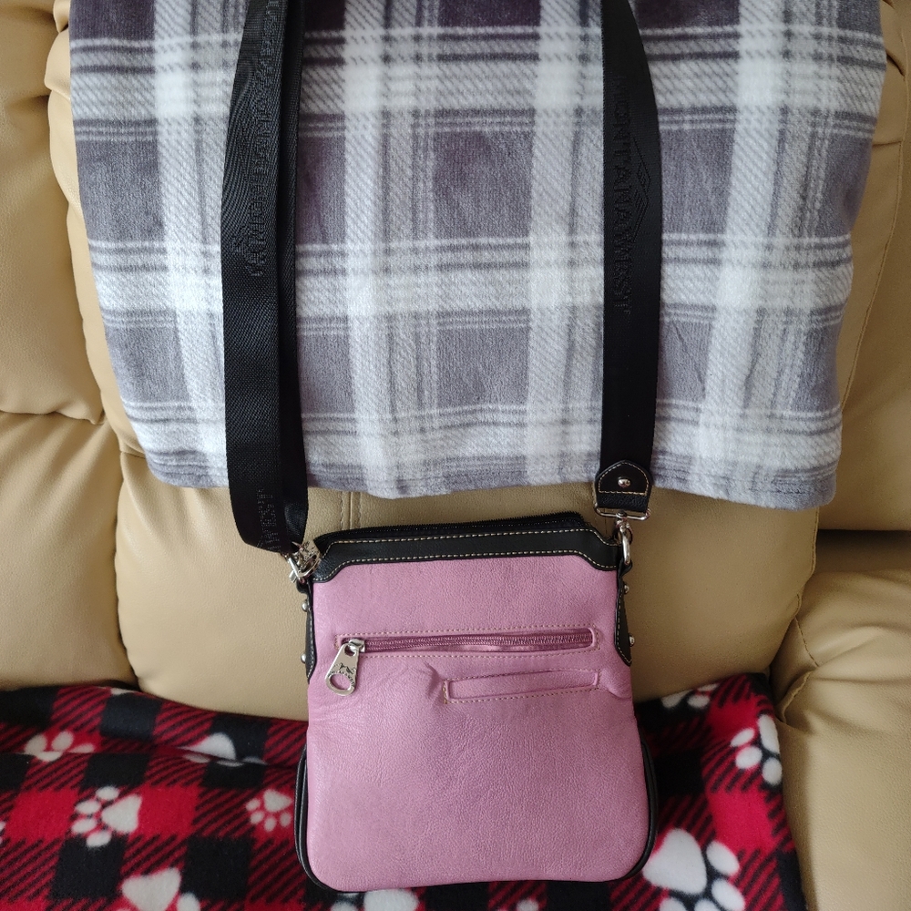 Montana West Pink & Turquoise Crossbody Purse - Picture 5 of 5
